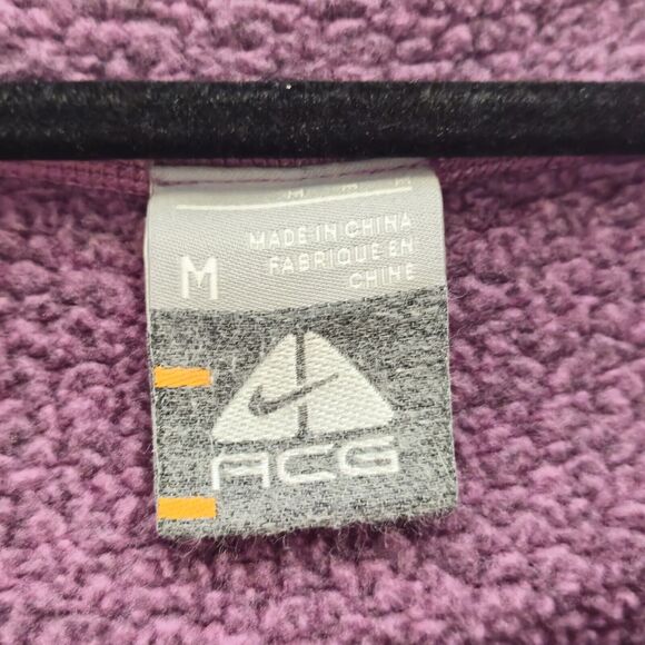 NIKE ACG FITNESS WORKOUT PURPLE FULL ZIP FLEECE JACKET WOMENS SIZE MEDIUM M - Picture 5 of 7